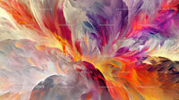 Vibrant Abstract Art with Bold Colors and Fluid Motion