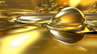 Fluid Gold Abstract with Shimmering Reflections