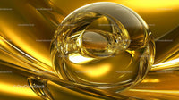 Golden Abstract Fluidity with Reflective Curves