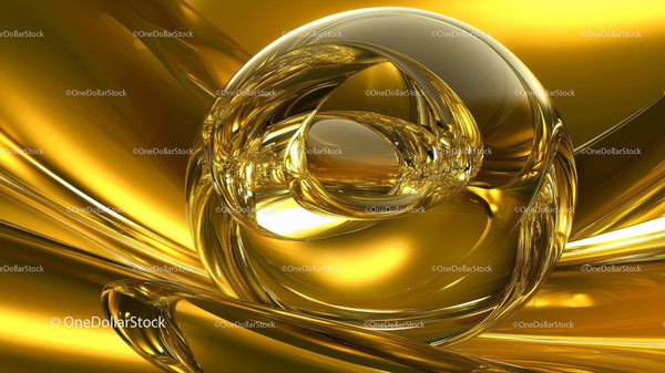 Golden Abstract Fluidity with Reflective Curves