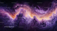Ethereal Cosmic Wave in Purple Hues