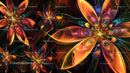Vibrant Fractal Flowers with Intricate Petal Patterns