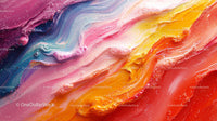 Vibrant Abstract Swirls with Dynamic Color Waves