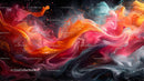 Vibrant Abstract Swirls in Orange and Pink Tones