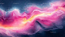 Vibrant Swirling Fluid Dynamics in Pink Hues