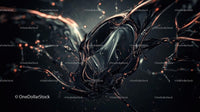 Abstract Liquid Swirl on Dark Background