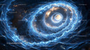 Mesmerizing Cosmic Spiral in Vivid Blue Hues