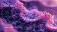 Vibrant Purple and Pink Bubbles in Macro Abstract