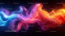 Vibrant Flowing Abstract Art with Neon Colors