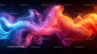 Vibrant Flowing Abstract Art with Neon Colors
