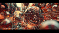 Intricate Abstract Spheres with Metallic Reflections
