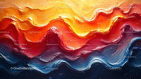 Dynamic Waves of Vibrant Colors in Abstract Art