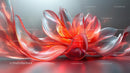 Stunning Red Glass Flower with Elegant Curves