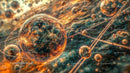 Surreal Cosmic Landscape with Vibrant Planets and Galaxies