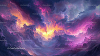 Vibrant Abstract Cloudscape with Ethereal Colors