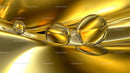 Golden Liquid Spheres with Reflective Surface