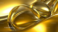 Abstract Golden Swirl with Metallic Elegance