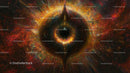 Abstract Cosmic Eye with Vibrant Galactic Swirl