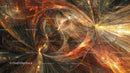 Vibrant Fractal Art with Golden and Dark Swirls