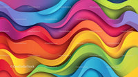Colorful Abstract Waves with Vibrant Multicolor Pattern