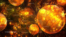 Vibrant Fractal Art with Glowing Spheres