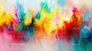 Vibrant Abstract Painting with Dynamic Colors