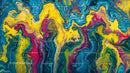 Dynamic Abstract Fluid Art with Vibrant Colors