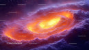 Fiery Nebula Swirling Amidst Starry Cosmos