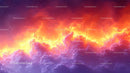 Fiery Sunset Clouds and Vibrant Sky at Twilight