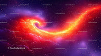 Vibrant Cosmic Swirl in a Starry Nebula