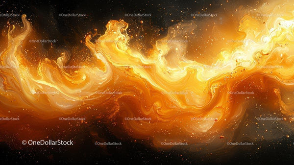 Vibrant Swirling Orange Abstract with Dynamic Energy
