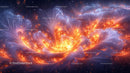Vibrant Fractal Fire Flower with Glowing Petals