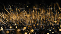 Golden Sparkling Abstract with Shimmering Lights
