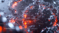Dynamic Abstract with Glowing Orange Illuminations