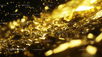 Shimmering Gold Dust Particles with Glittering Effect