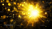 Radiant Golden Burst with Sparkling Lights