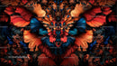 Vibrant Abstract Floral Pattern with Symmetrical Design