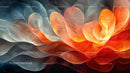 Abstract Flowing Design with Vibrant Orange and Red Tones