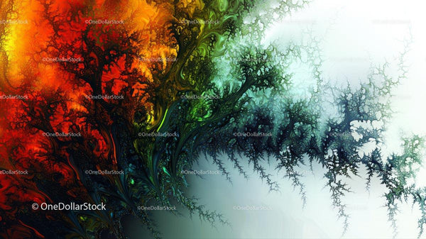 Vibrant Fractal Art with Dynamic Abstract Patterns