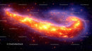 Stunning Cosmic Nebula with Vibrant Galactic Glow