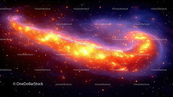 Stunning Cosmic Nebula with Vibrant Galactic Glow