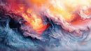 Vibrant Abstract Art with Dynamic Swirls