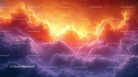 Dramatic Sunset with Majestic Colorful Clouds