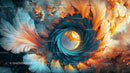 Vibrant Swirling Abstract With Dynamic Textures