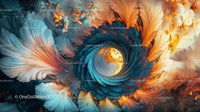Vibrant Swirling Abstract With Dynamic Textures