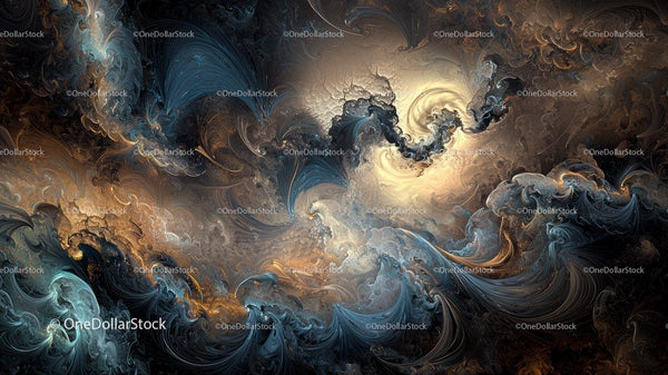 Dynamic Swirling Abstract Fractal Art Design