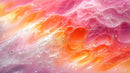 Vibrant Orange and Pink Fluid Abstract Art