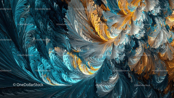 Intricate Fractal Design with Vibrant Swirling Patterns