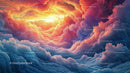Vibrant Sunset in a Dramatic Cloudscape