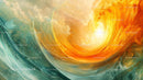 Fiery Vortex with Swirling Colors in Ethereal Motion